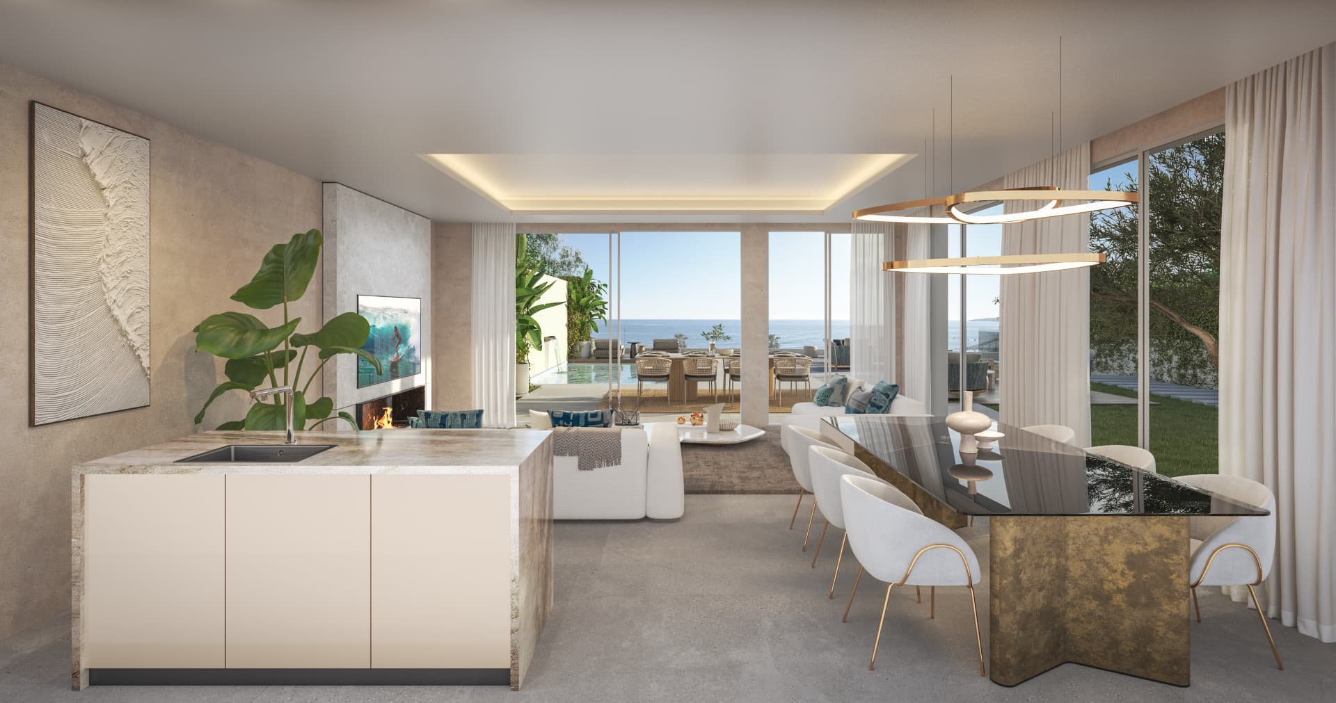 Luxuriöse moderne Villa in Mijas Costa mit Panoramablick auf das Meer — photo 1