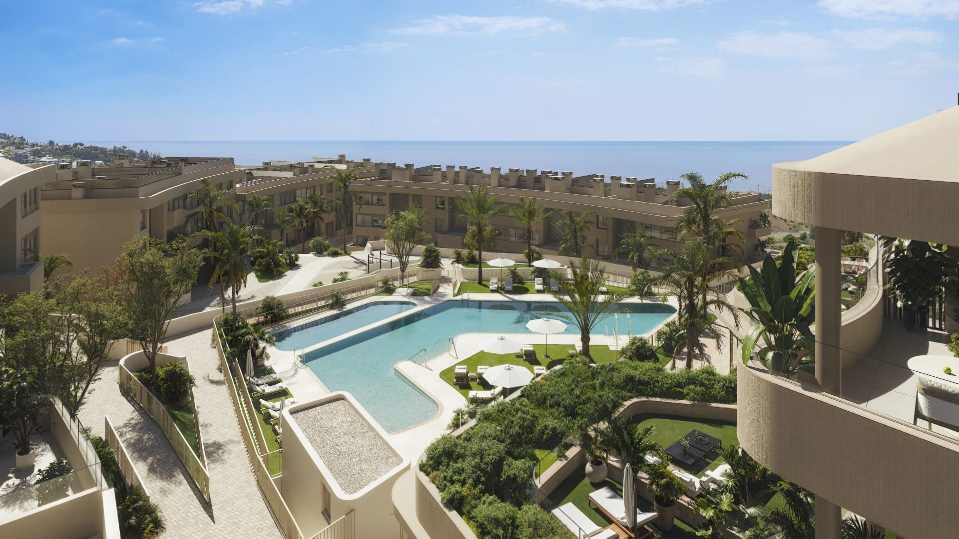 Apartamento de dos dormitorios con vistas panorámicas al mar y a la montaña en El Higueron, Fuengirola — photo 1