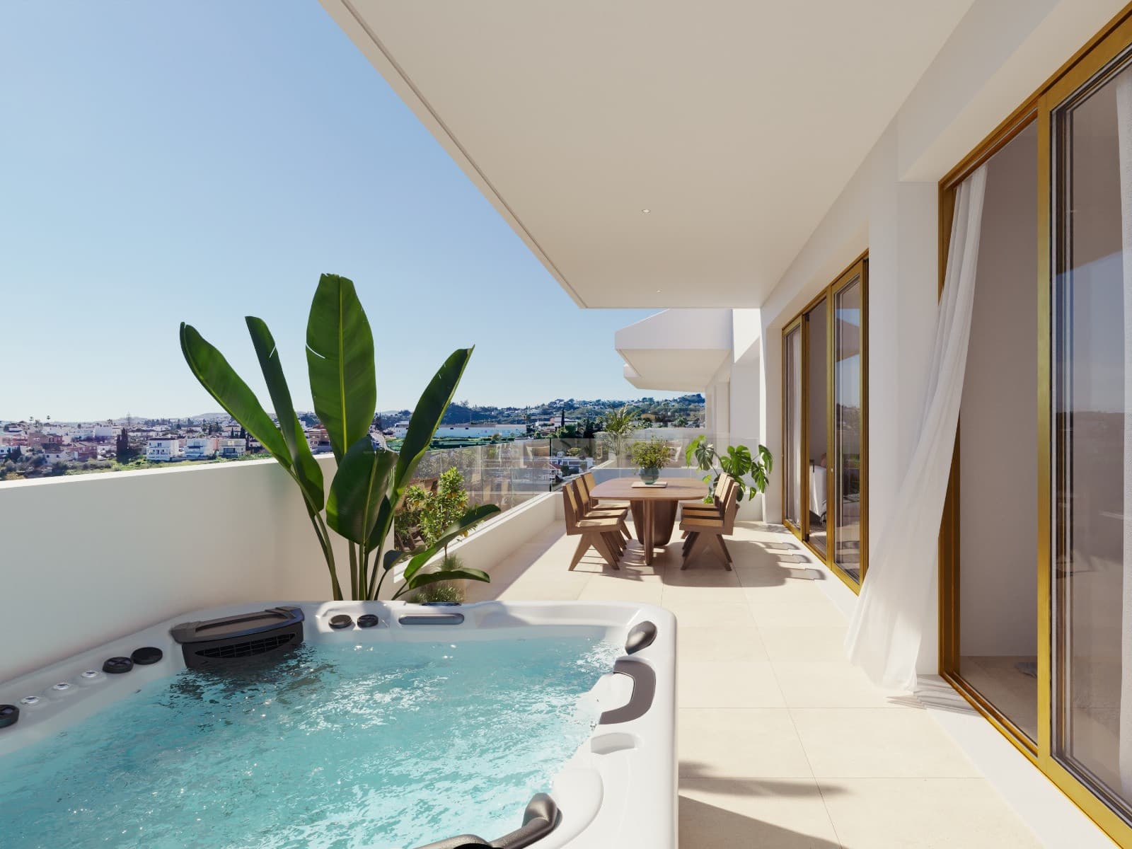Luxuriöses Apartment mit 1 Schlafzimmer in Los Pacos, Fuengirola mit Panoramablick — photo 1
