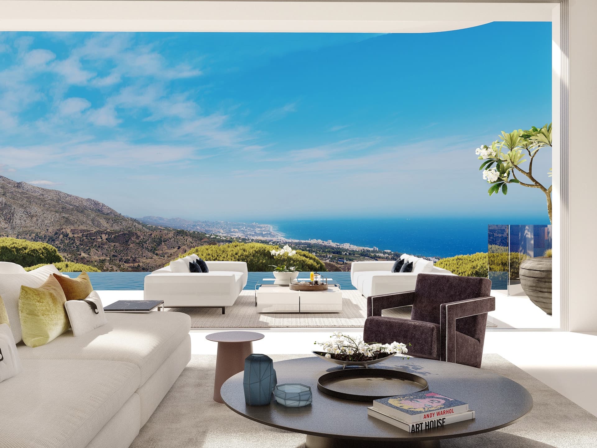 Luxuriöse Villa mit Panoramablick auf das Meer in Real de La Quinta, Benahavís — photo 1