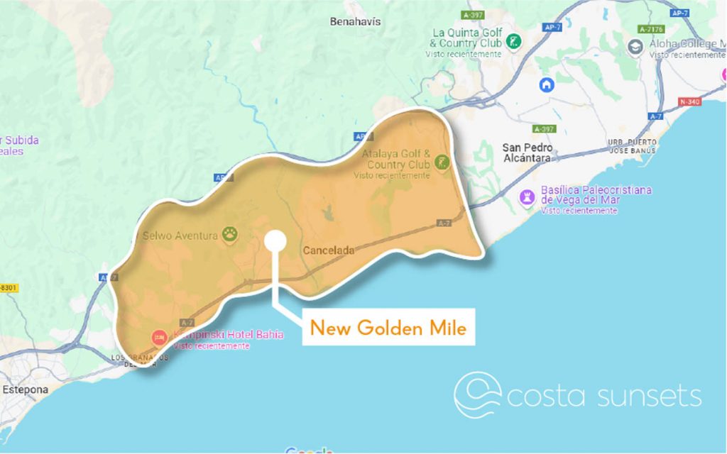 Mapa Nueva Milla de Oro Estepona